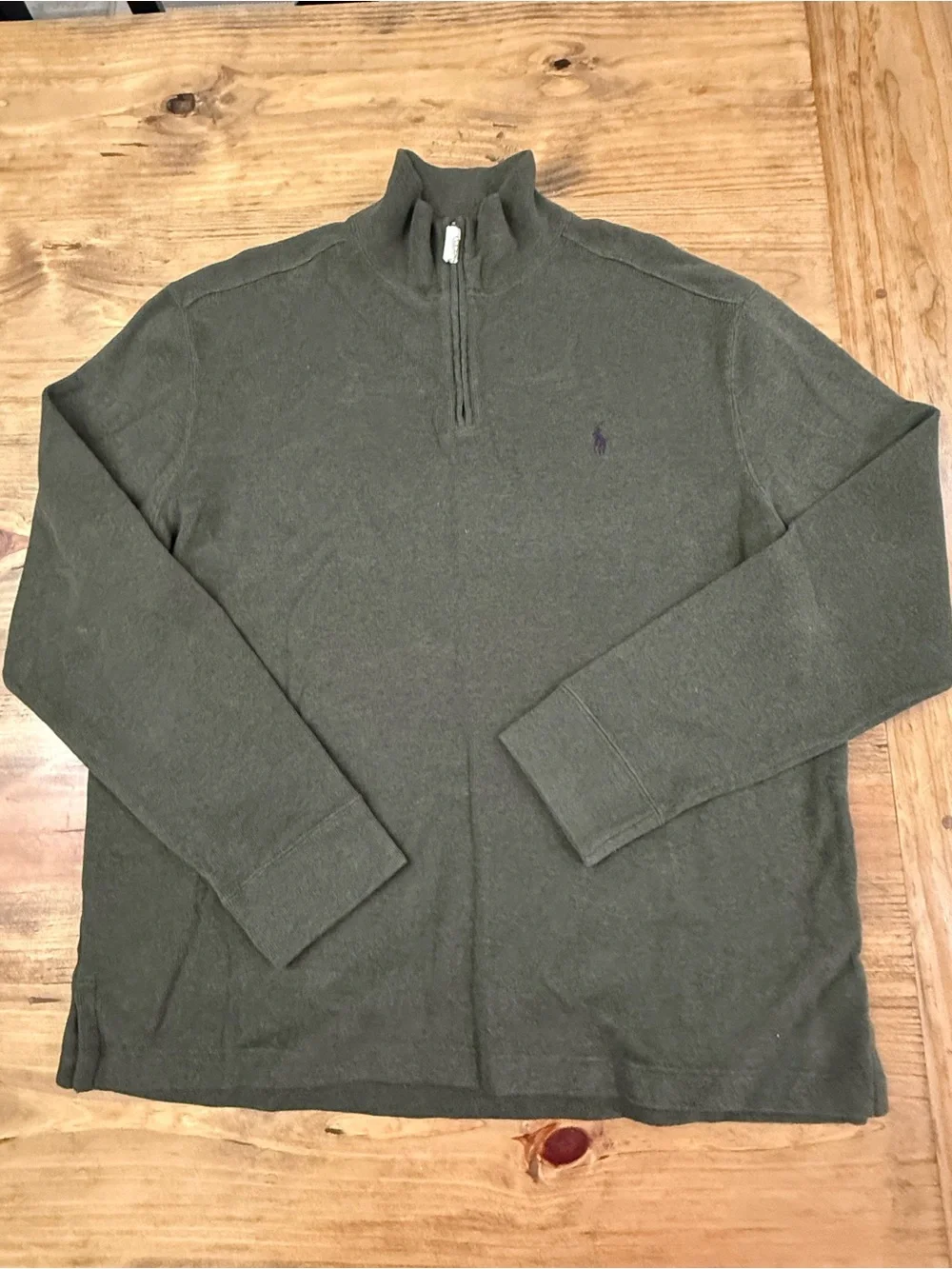 Polo Ralph Lauren Men’s Olive Green Quarter Zip Pullover Sweater NWOT